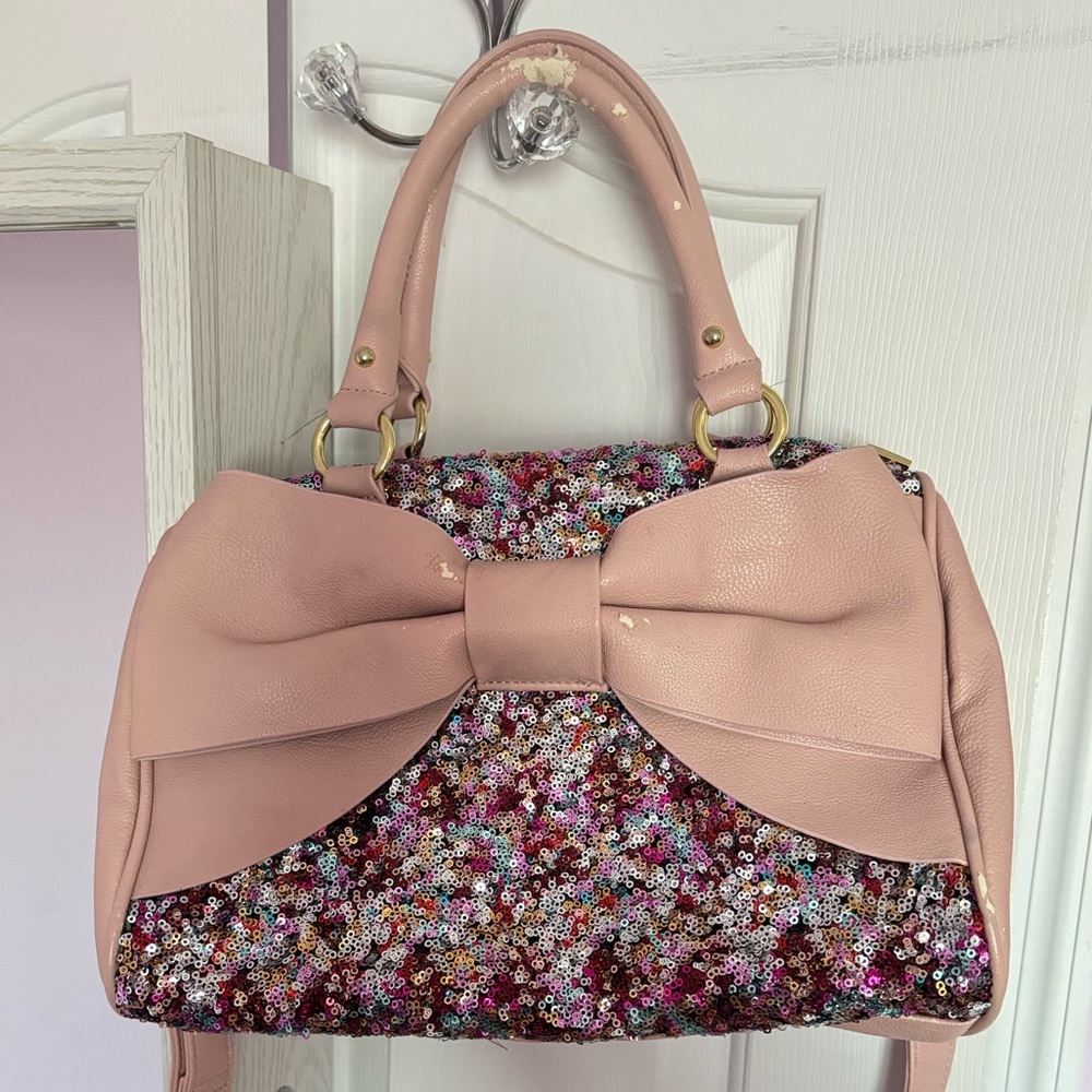 Betsey Johnson Sequin Satchel Bag